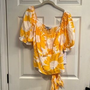 Sweet Rain brand size 2X blouse with tie in back- NWT
